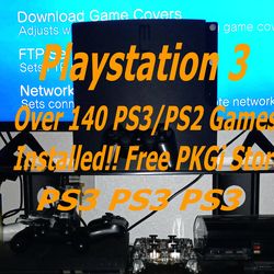 PS3/PlayStation 3/140+ PS3 and PS2 Games Installed/$140.00