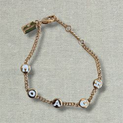 New Coach Gold Charm Bracelet