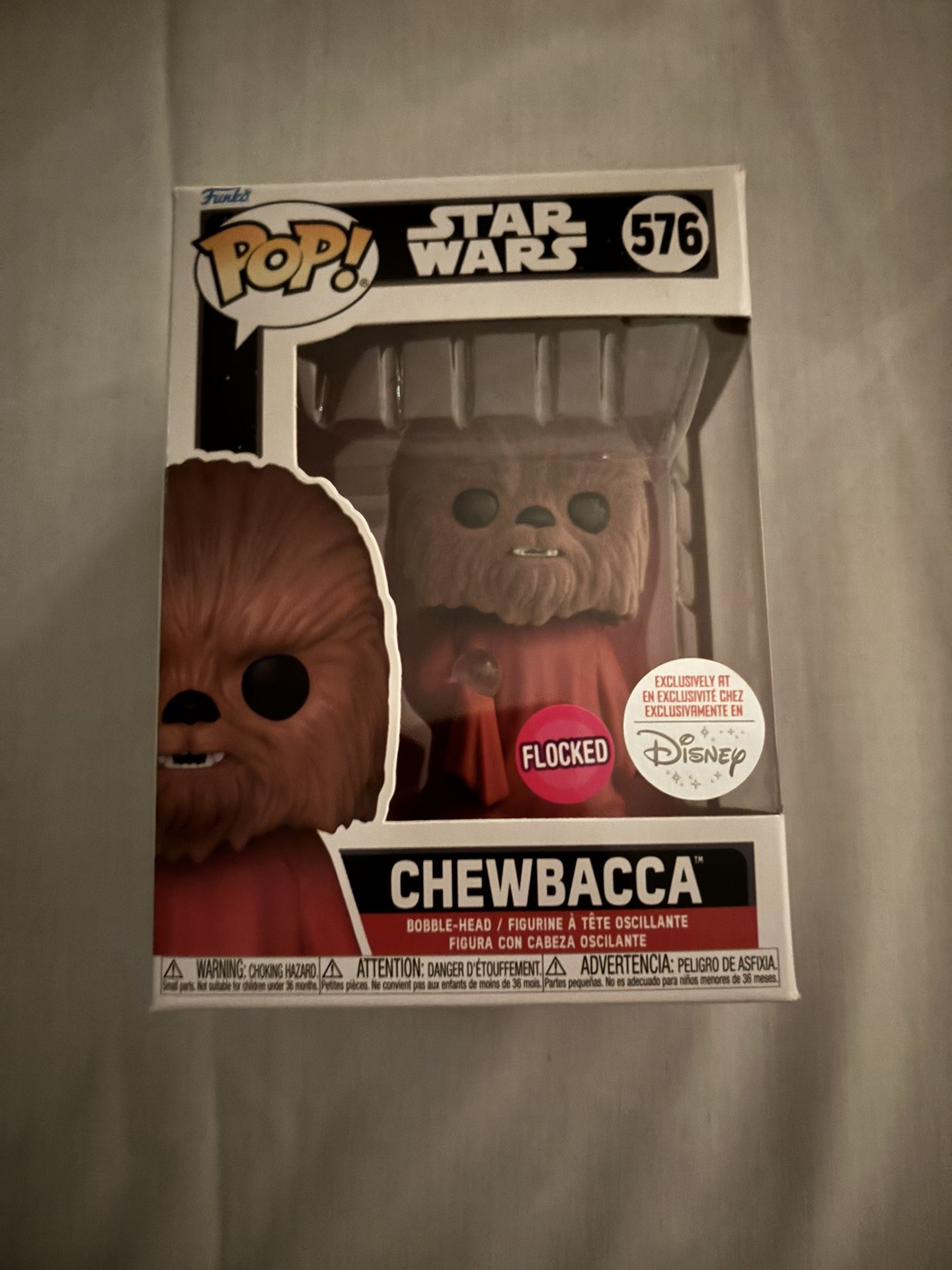 Funko Pop! Flocked Chewbacca Life Day Vinyl Bobble-Head – Star Wars # 576 Disneyland Exclusive
