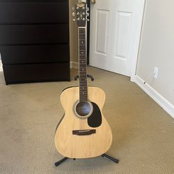 Acoustic Guitar And Guitar Stand (Price Negotiable)
