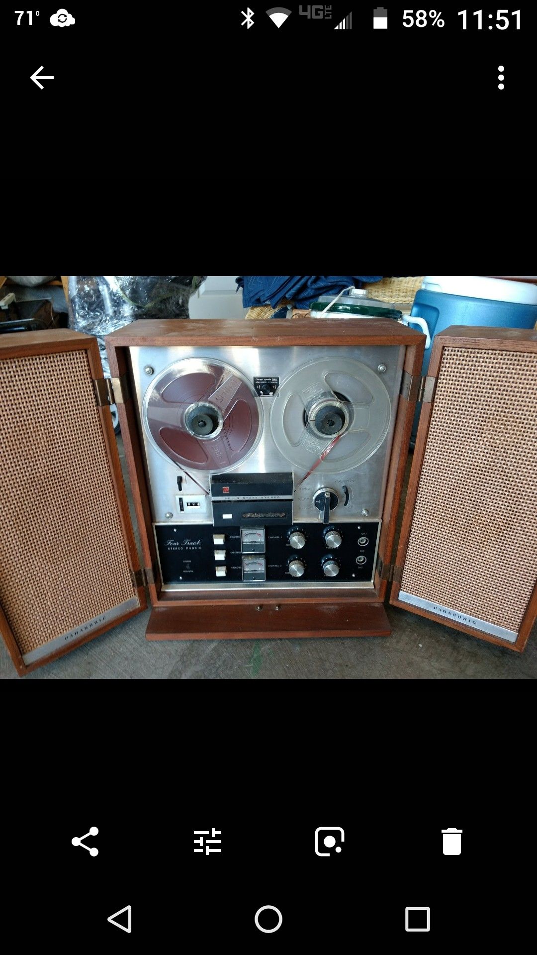 Vintage Panasonic 4 track reel to reel tape recorder