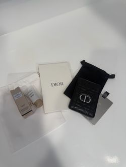 Christian Dior Phone Mirror & Dust Bag/ Card Holder NWT& Deluxe Sample