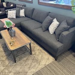 Beautiful and Comfortable Grey Sectional W/ Chase  