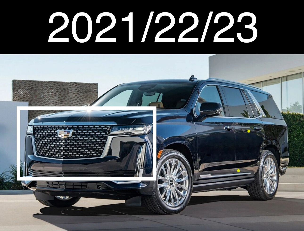 Cadillac Escalade Grill 2021 2022 2023 Galvano Silver GM OEM (contact info removed)4