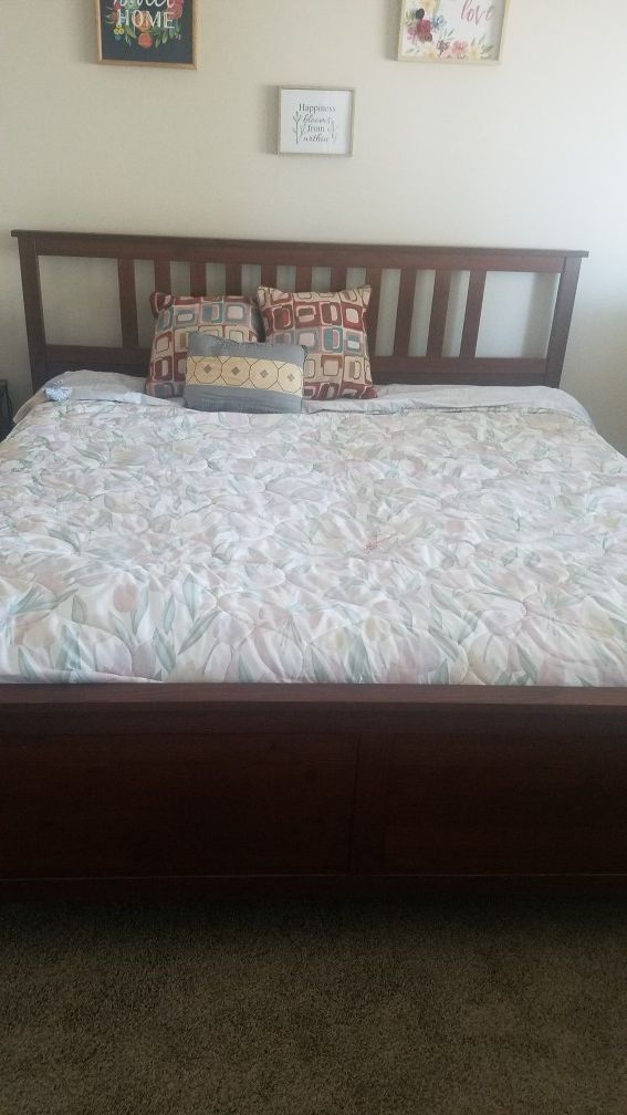 King size mattress and bed frame, brand new
