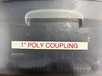 1” poly couplings - $2