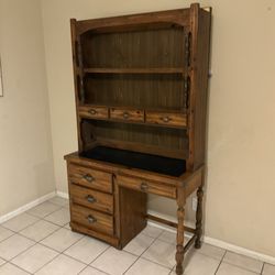 Solid wood tall office desk