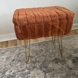 Velvet Stool with Storage