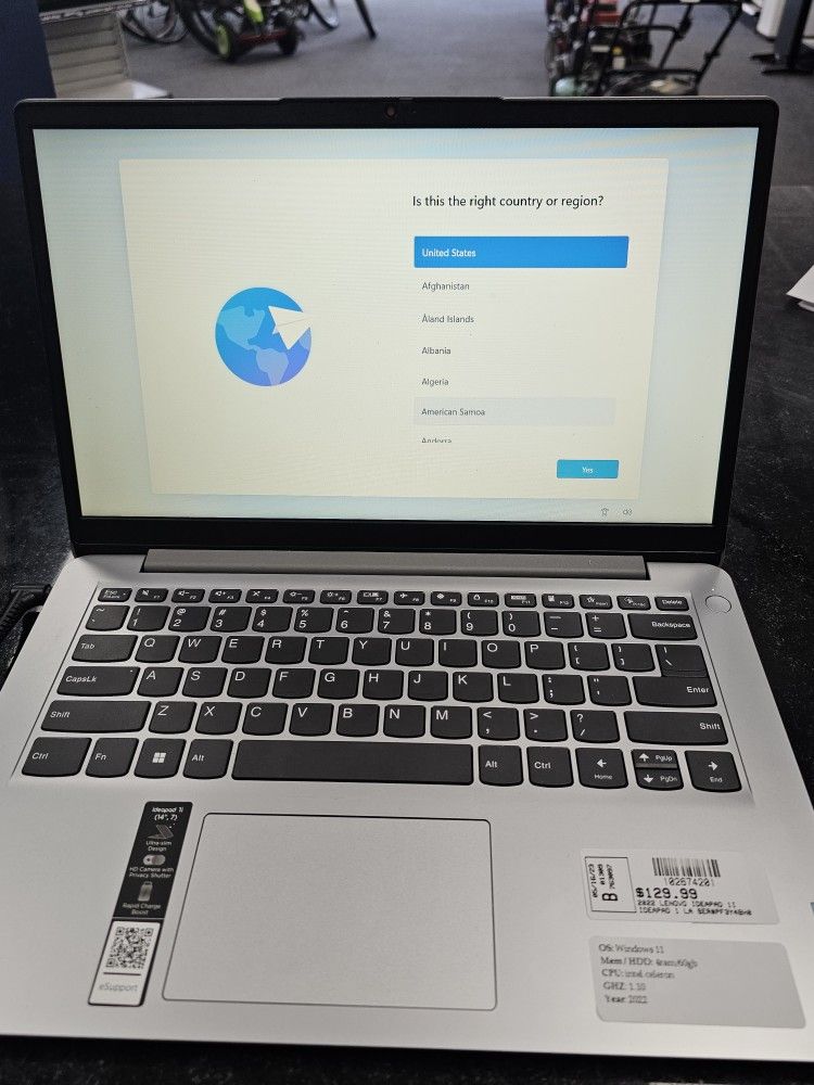 2022 Lenovo Ideapad 1i. ASK FOR RYAN. #10(contact info removed)