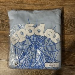Baby Blue Sp5der Hoodie Adult Small