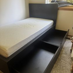 IKEA Bed And Side Table. 