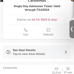 Carowinds Ticket For One Expires July 14th 