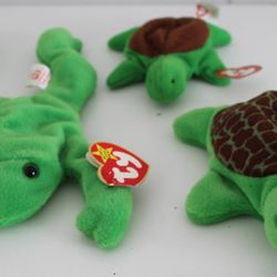 3 Set Ty 1993 Teenie Beanie Babies Legs Frog Speedy Turtle 3rd Gen 4020 4030