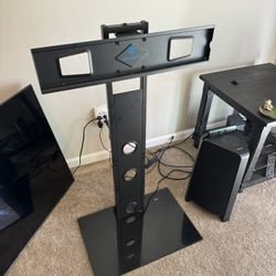 Swivel Floor TV Stand/Base with Shelves 