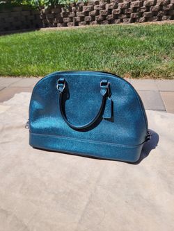 Coach Dark Teal Crossgrain Purse Hangbag