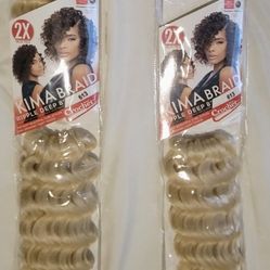 NWT WOMENS KIMA BRAID RIPPLE DEEP 8" 613 COLOR 1 1/2 PACKS 