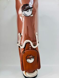 Malbon Golf Bag Golf Caddy Bag Stand Type Brown