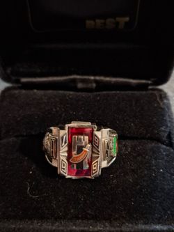 SHRINERS 1999 CLASS RING REAL RUBY