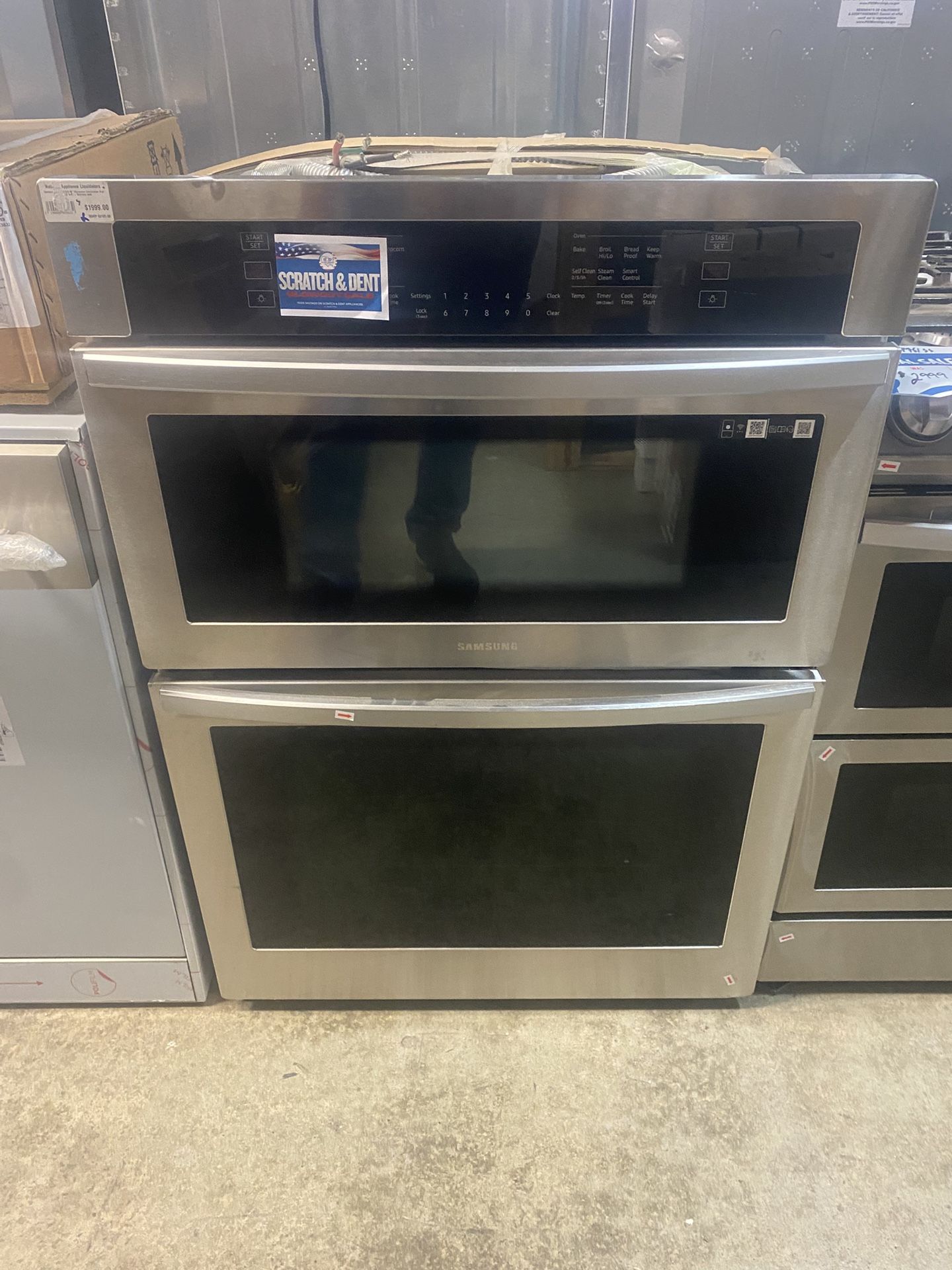 Samsung NQ70T5511DS 30 Inch Microwave Combination Smart Wall Oven Slight Ding/Dent with full warranty