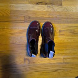 Pre-owned Size UK 9 / US 11 Vegan Oxblood Dr Martens Chelsea 