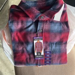 New Eddie Bauer Flannel Shirt, Long Sleeve Size XxL