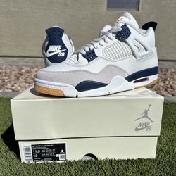 Nike Air Jordan 4 Retro SB Navy NEW/RECEIPT SIZE: 11.5 $370 FIRM ONLY!!