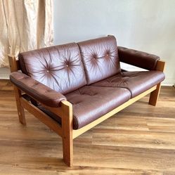 Mid Century Modern Sofa Leather 