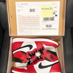 Air Jordan Retro 1 High OG Chicago Lost And Found White Red Banned Bred Dunk Spider-Man Bred Toe Off-White Dunk Low Travis Scott Nike Size 13 