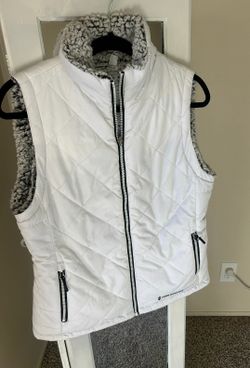 White furry vest