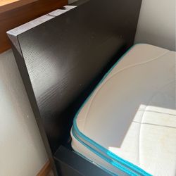 Single bed and mattress