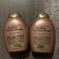 OGX Ever Straightening + Brazilian Keratin Therapy Shampoo & Conditioner Set