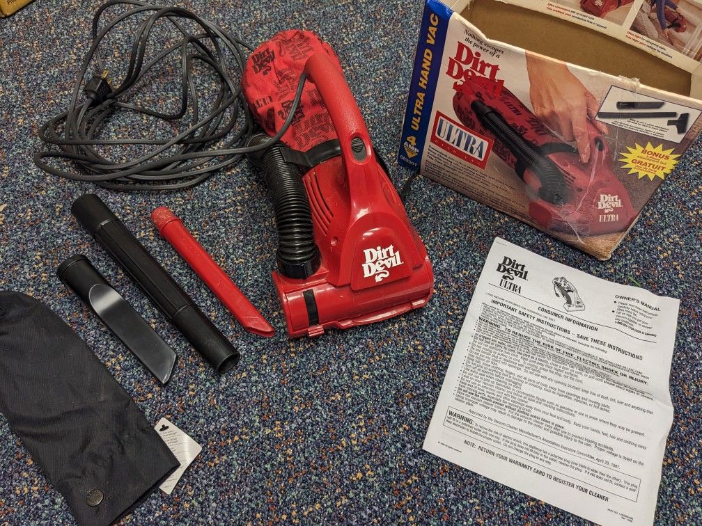 Dirt Devil Ultra Corded Bagged Hand Vacuum, M08230RED

