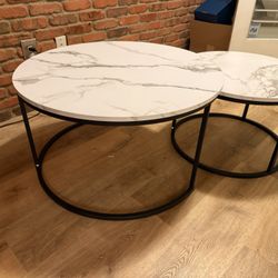 Faux marble coffee table 
