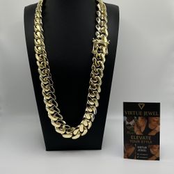 👑14K & 18K Stamped Gold Miami Cuban Chain Heavy Premium Quality 👑