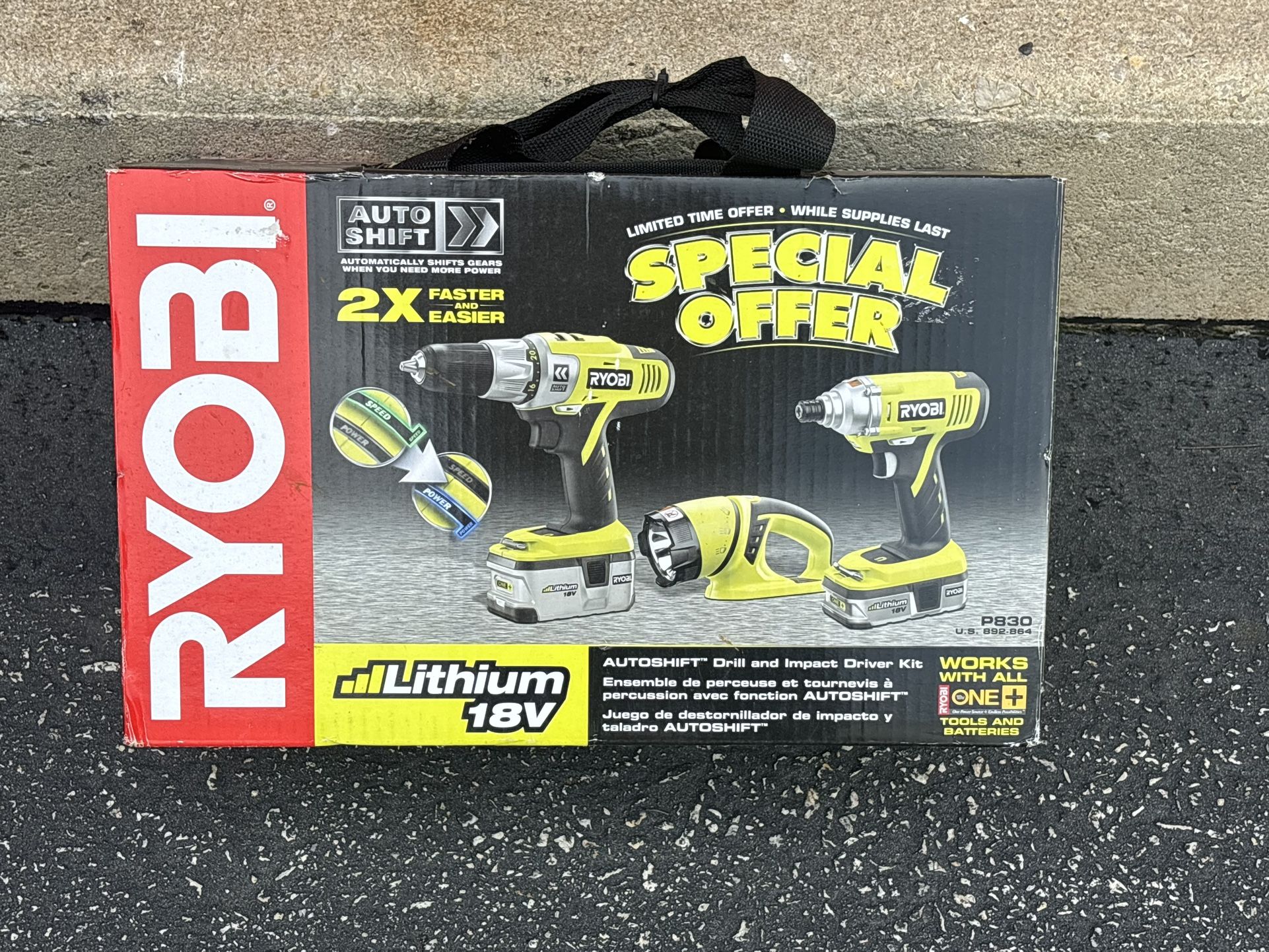 Ryobi Drill And Impact Kit Set Tools