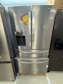 Whirlpool Four-Door Refrigerator Brand /Full Manufacturer Warranty/Msrp $3399 On Sale For $2000 Off