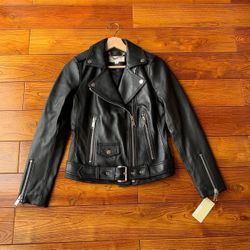 MICHAEL MICHAEL KORS Leather Moto Jacket