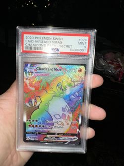 PSA 9 Charizard Rainbow Vmax slab