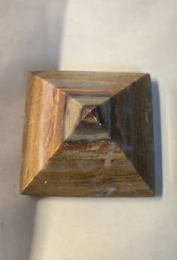 Large Banded Calcite Pyramid | Heavy 1 lb 4.4 oz Display Stone