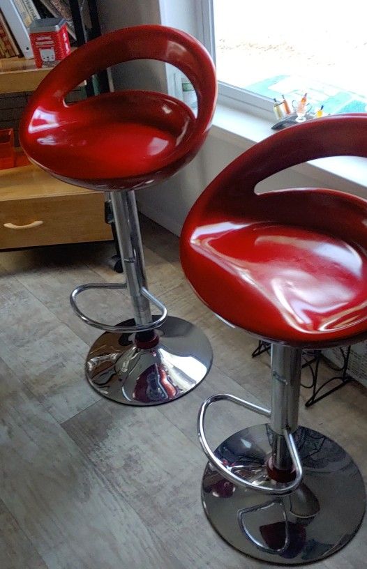 Candy Apple Red Bar Stools