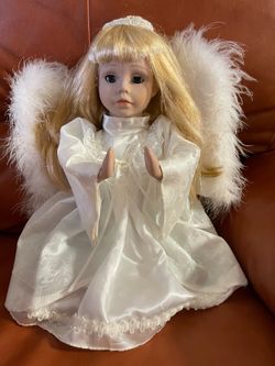 Vintage Praying Blonde Angel Doll