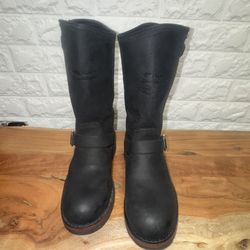 Harley-Davidson 85272 Black Leather Engineer Motorcycle Boots Men’s 8.5 Harness