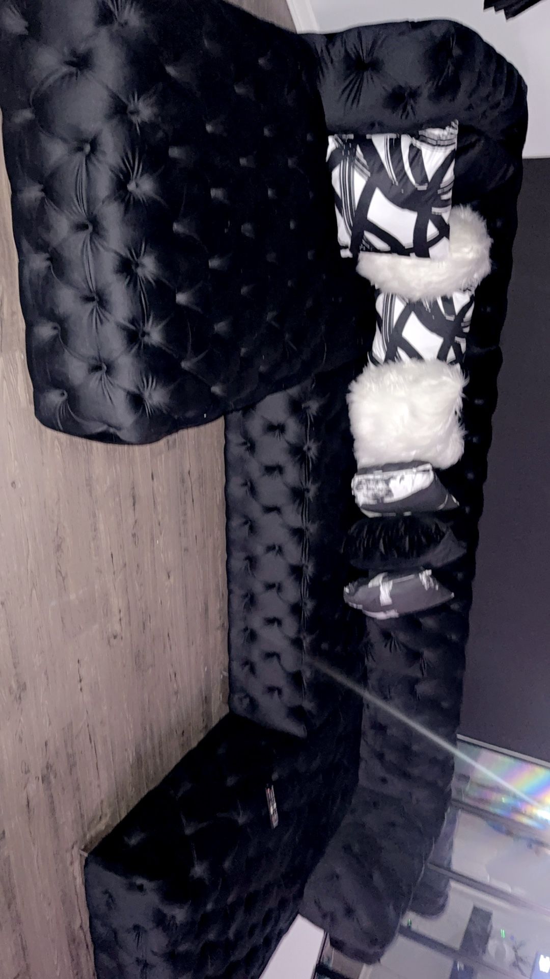Sectional-Black-Double Chaise
