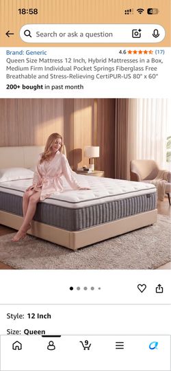 Queen Size Hybrid Mattress 12 inches