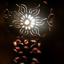 Light Hanging Hand Carved 
