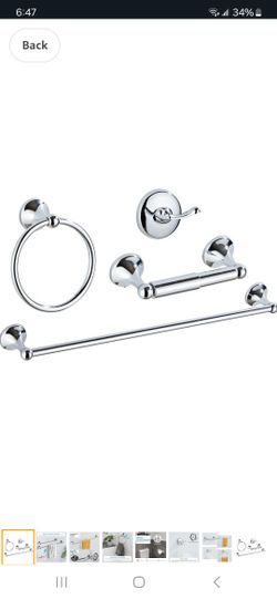 Chrome 4 Piece Bathroom Hardware Set