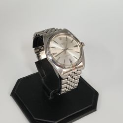 Vintage Rolex Oyster Precision Stainless Steel Jubilee Bracelet Manual Wine Watch Ref 6424