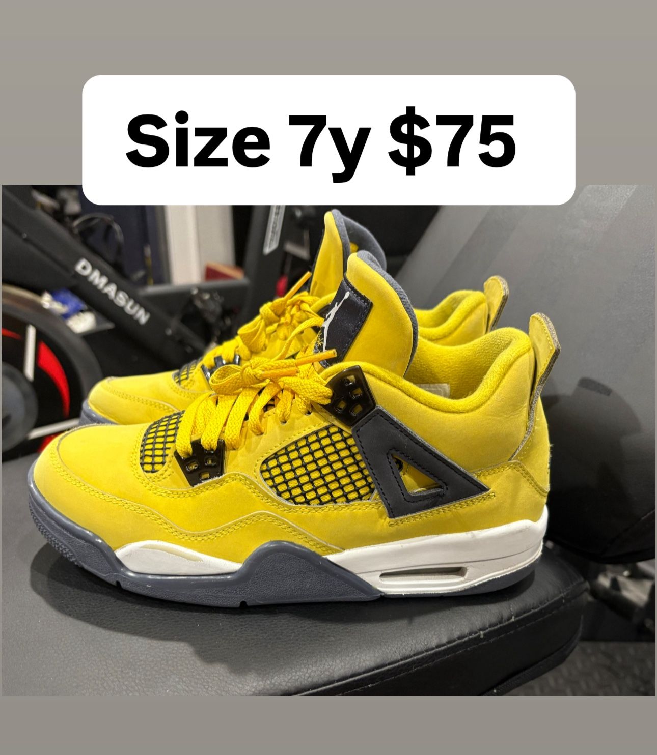 Jordan Retro 4s Yellow Thunder Size 7y