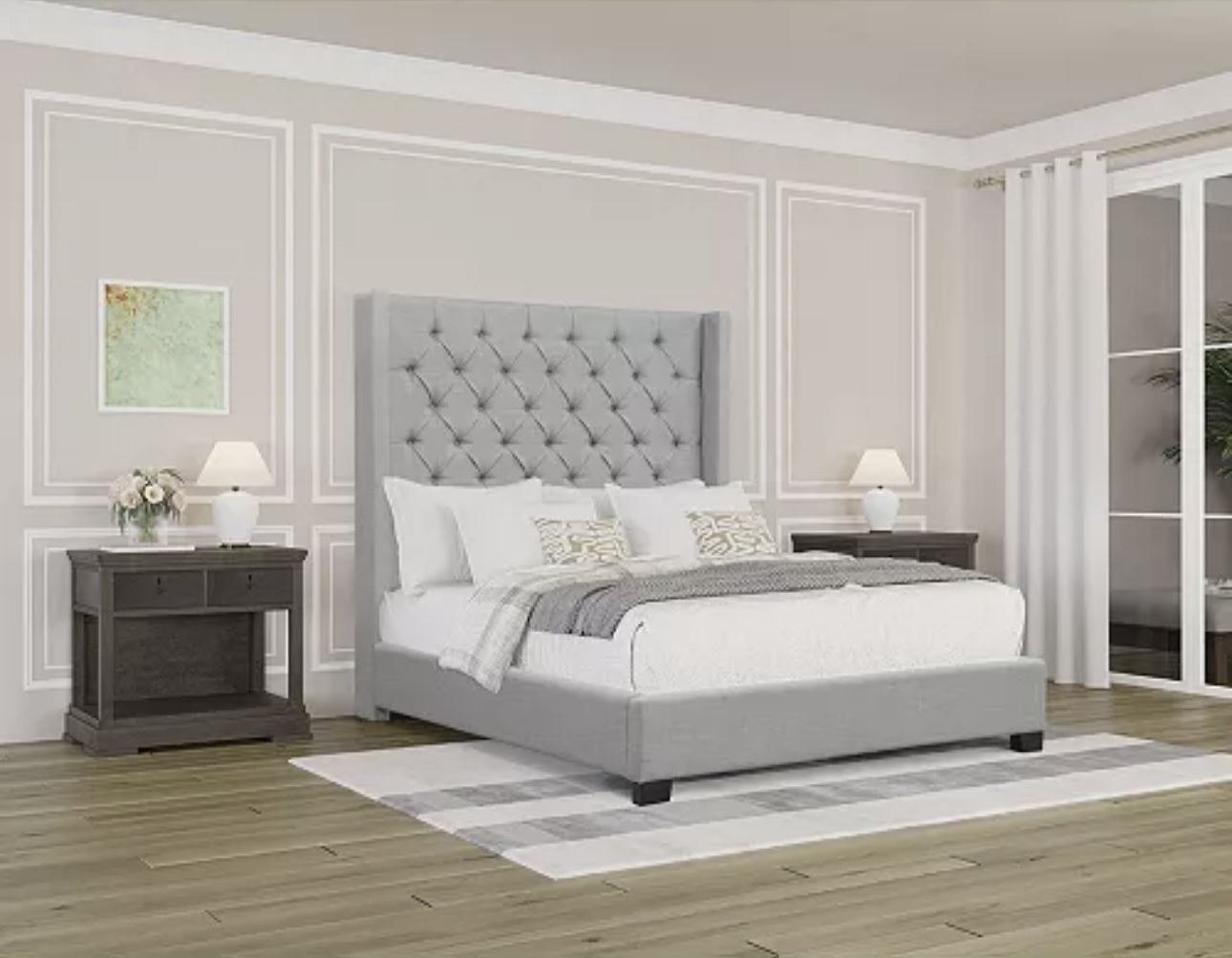 Cal King Bed Frame Only….mattresses Not Included.