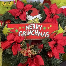 Grinch Christmas Wreath 